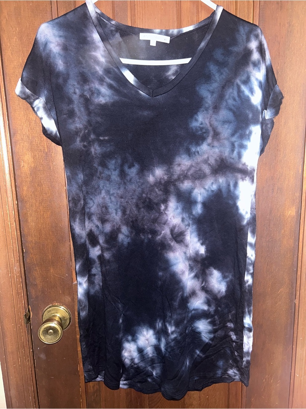 Antistar Tie-Dye V-Neck Short Sleeve dress